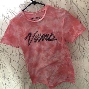 Adorable XS Vans - women’s tee. Pink tie dye 💗🤍
